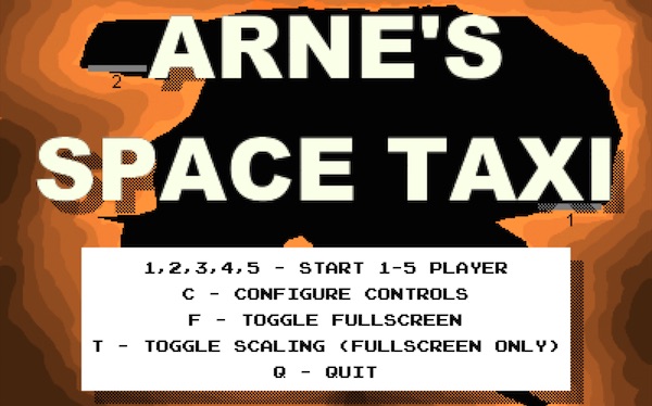 Arne's SpaceTaxi - Title